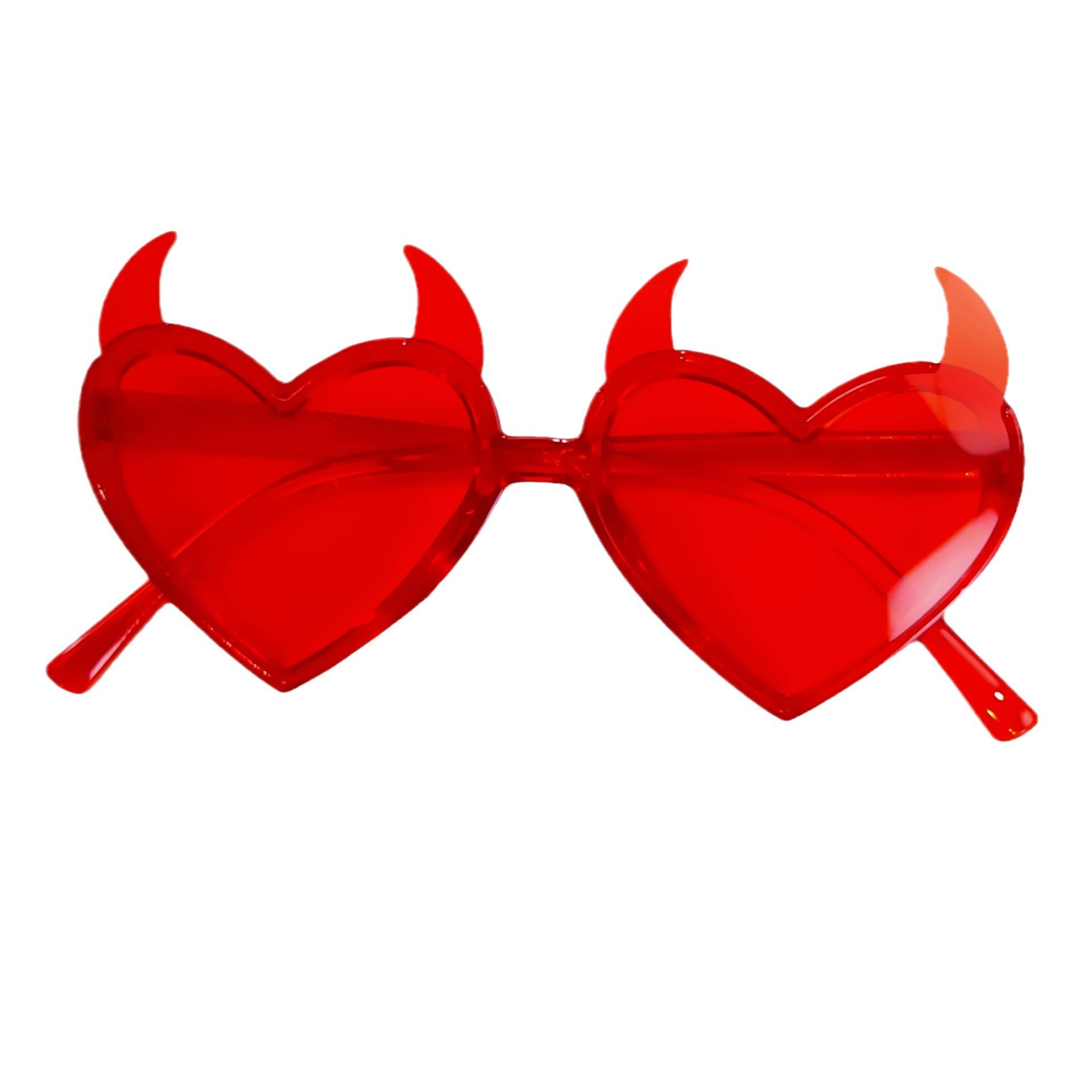 Wholesale Devil's Horn Peach Heart Anti-ultraviolet Sunglasses